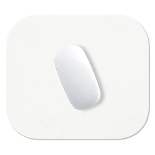 Hsurbtra Mouse Pad, Premium-Textured Small Square Mousepad 8 x 9 Inch White, Thick 3 mm Anti-Slip Waterproof Rubber Pretty Cute Computer Mat for Office Home Gaming Laptop Men Women Kids 