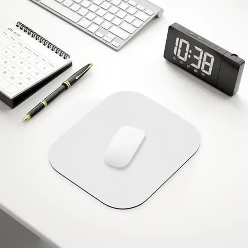 Hsurbtra Mouse Pad, Premium-Textured Small Square Mousepad 8 x 9 Inch Gray, Thick 3 mm Anti-Slip Waterproof Rubber Pretty Cute Computer Mat for Office Home Gaming Laptop Men Women Kids - 6
