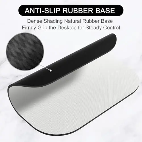 Hsurbtra Mouse Pad, Premium-Textured Small Square Mousepad 8 x 9 Inch Gray, Thick 3 mm Anti-Slip Waterproof Rubber Pretty Cute Computer Mat for Office Home Gaming Laptop Men Women Kids - 3