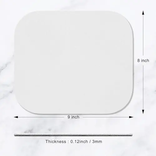 Hsurbtra Mouse Pad, Premium-Textured Small Square Mousepad 8 x 9 Inch Gray, Thick 3 mm Anti-Slip Waterproof Rubber Pretty Cute Computer Mat for Office Home Gaming Laptop Men Women Kids - 5