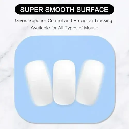 Hsurbtra Mouse Pad, Premium-Textured Small Square Mousepad 8 x 9 Inch Blue, Thick 3 mm Anti-Slip Waterproof Rubber Pretty Cute Computer Mat for Office Home Gaming Laptop Men Women Kids - HSURBTRA (1)