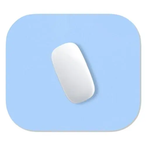 Hsurbtra Mouse Pad, Premium-Textured Small Square Mousepad 8 x 9 Inch Blue, Thick 3 mm Anti-Slip Waterproof Rubber Pretty Cute Computer Mat for Office Home Gaming Laptop Men Women Kids - 1