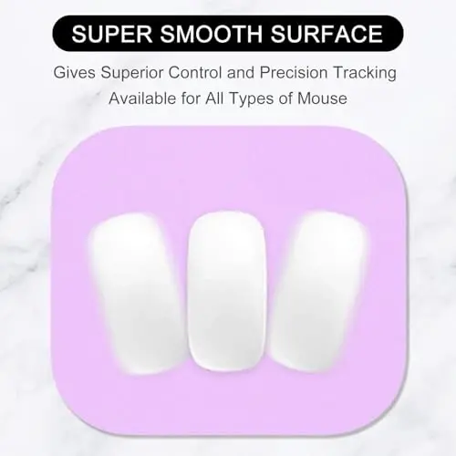 Hsurbtra Mouse Pad, Premium-Textured Small Square Mousepad 8 x 9 Inch Purple, Thick 3 mm Anti-Slip Waterproof Rubber Pretty Cute Computer Mat for Office Home Gaming Laptop Men Women Kids - 2