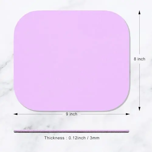 Hsurbtra Mouse Pad, Premium-Textured Small Square Mousepad 8 x 9 Inch Purple, Thick 3 mm Anti-Slip Waterproof Rubber Pretty Cute Computer Mat for Office Home Gaming Laptop Men Women Kids - 5