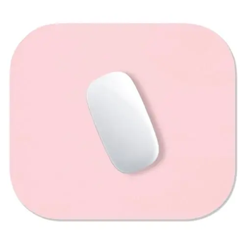Hsurbtra Mouse Pad, Premium-Textured Small Square Mousepad 8 x 9 Inch Pink, Thick 3 mm Anti-Slip Waterproof Rubber Pretty Cute Computer Mat for Office Home Gaming Laptop Men Women Kids - HSURBTRA