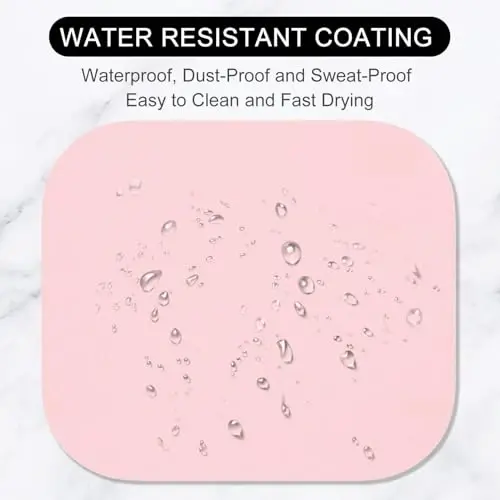 Hsurbtra Mouse Pad, Premium-Textured Small Square Mousepad 8 x 9 Inch Pink, Thick 3 mm Anti-Slip Waterproof Rubber Pretty Cute Computer Mat for Office Home Gaming Laptop Men Women Kids - 4