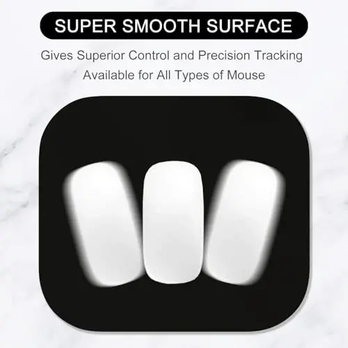 Hsurbtra Mouse Pad, Premium-Textured Small Square Mousepad 8 x 9 Inch Black, Thick 3 mm Anti-Slip Waterproof Rubber Pretty Cute Computer Mat for Office Home Gaming Laptop Men Women Kids - 2