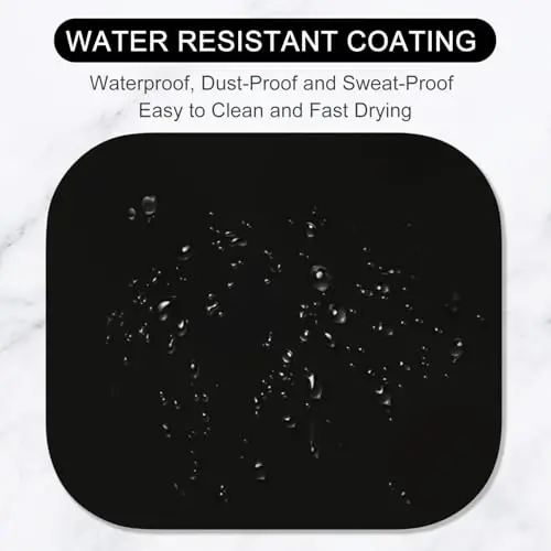 Hsurbtra Mouse Pad, Premium-Textured Small Square Mousepad 8 x 9 Inch Black, Thick 3 mm Anti-Slip Waterproof Rubber Pretty Cute Computer Mat for Office Home Gaming Laptop Men Women Kids - 4