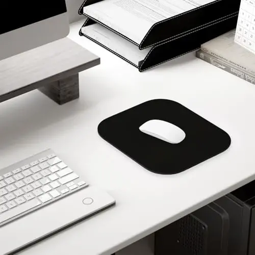 Hsurbtra Mouse Pad, Premium-Textured Small Square Mousepad 8 x 9 Inch Black, Thick 3 mm Anti-Slip Waterproof Rubber Pretty Cute Computer Mat for Office Home Gaming Laptop Men Women Kids - 7