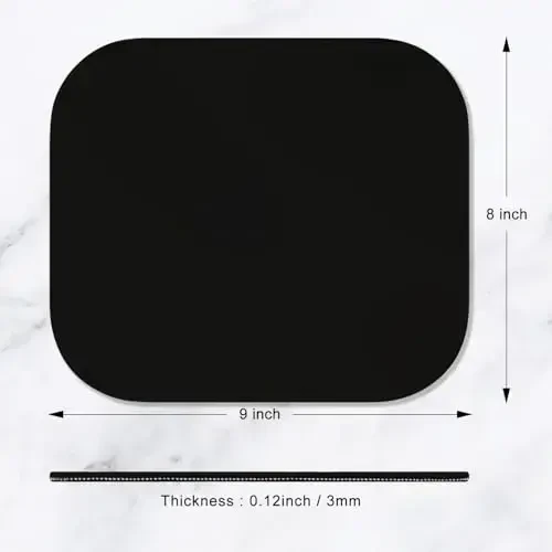 Hsurbtra Mouse Pad, Premium-Textured Small Square Mousepad 8 x 9 Inch Black, Thick 3 mm Anti-Slip Waterproof Rubber Pretty Cute Computer Mat for Office Home Gaming Laptop Men Women Kids - 5