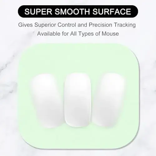 Hsurbtra Mouse Pad, Premium-Textured Small Square Mousepad 8 x 9 Inch Green, Thick 3 mm Anti-Slip Waterproof Rubber Pretty Cute Computer Mat for Office Home Gaming Laptop Men Women Kids - 2