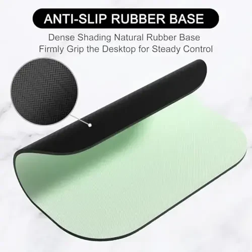 Hsurbtra Mouse Pad, Premium-Textured Small Square Mousepad 8 x 9 Inch Green, Thick 3 mm Anti-Slip Waterproof Rubber Pretty Cute Computer Mat for Office Home Gaming Laptop Men Women Kids - 3