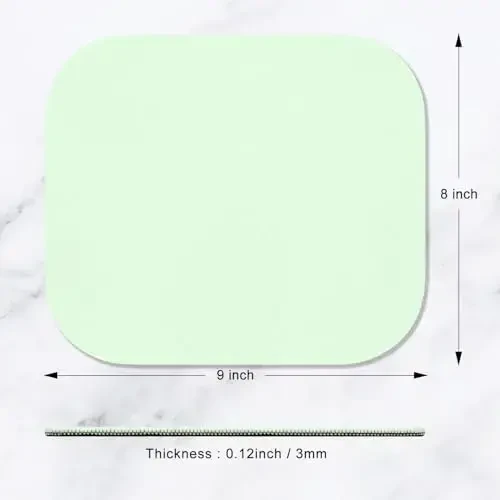 Hsurbtra Mouse Pad, Premium-Textured Small Square Mousepad 8 x 9 Inch Green, Thick 3 mm Anti-Slip Waterproof Rubber Pretty Cute Computer Mat for Office Home Gaming Laptop Men Women Kids - 5