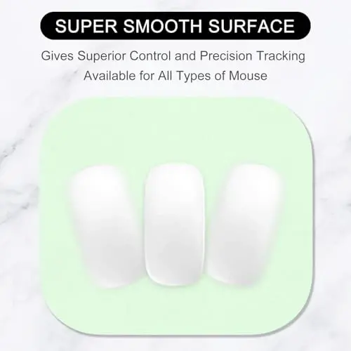 Hsurbtra Mouse Pad, Premium-Textured Small Square Mousepad 8 x 9 Inch Green, Thick 3 mm Anti-Slip Waterproof Rubber Pretty Cute Computer Mat for Office Home Gaming Laptop Men Women Kids - HSURBTRA (1)