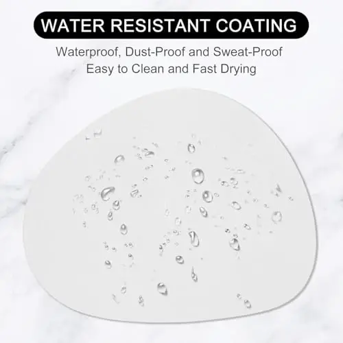 Hsurbtra Mouse Pad, Premium-Textured Small Oval Mousepad 8.7 x 7.1 Inch Gray, Thick 3 mm Anti-Slip Waterproof Rubber Pretty Cute Computer Mat for Office Home Gaming Laptop Men Women Kids - 4