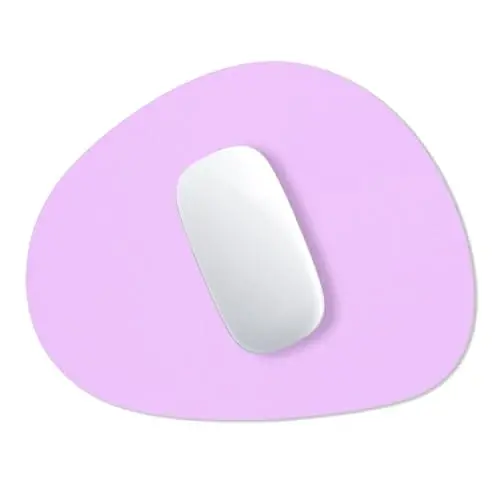 Hsurbtra Mouse Pad, Premium-Textured Small Oval Mousepad 8.7 x 7.1 Inch Purple, Thick 3 mm Anti-Slip Waterproof Rubber Pretty Cute Computer Mat for Office Home Gaming Laptop Men Women Kids - 1