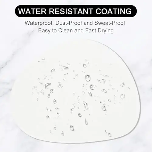 Hsurbtra Mouse Pad, Premium-Textured Small Oval Mousepad 8.7 x 7.1 Inch White, Thick 3 mm Anti-Slip Waterproof Rubber Pretty Cute Computer Mat for Office Home Gaming Laptop Men Women Kids - 4