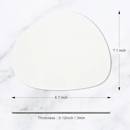 Hsurbtra Mouse Pad, Premium-Textured Small Oval Mousepad 8.7 x 7.1 Inch White, Thick 3 mm Anti-Slip Waterproof Rubber Pretty Cute Computer Mat for Office Home Gaming Laptop Men Women Kids - 5