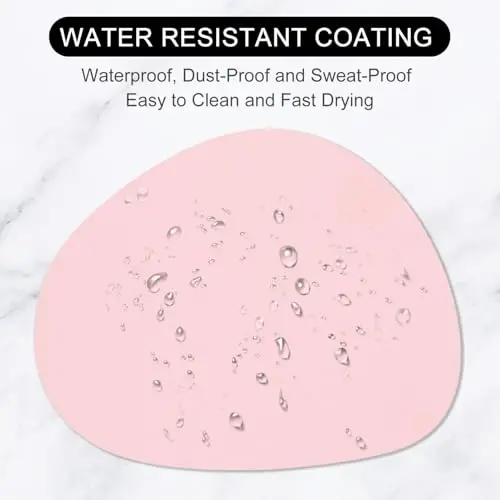 Hsurbtra Mouse Pad, Premium-Textured Small Oval Mousepad 8.7 x 7.1 Inch Pink, Thick 3 mm Anti-Slip Waterproof Rubber Pretty Cute Computer Mat for Office Home Gaming Laptop Men Women Kids - 4