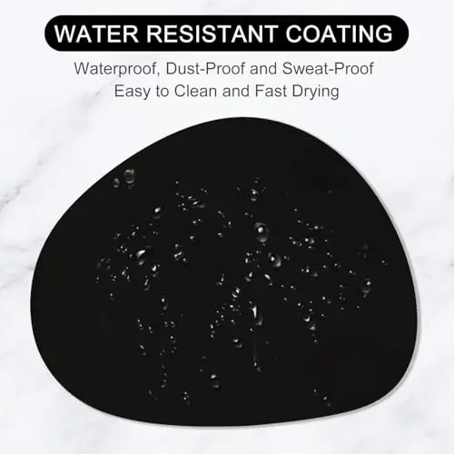 Hsurbtra Mouse Pad, Premium-Textured Small Oval Mousepad 8.7 x 7.1 Inch Black, Thick 3 mm Anti-Slip Waterproof Rubber Pretty Cute Computer Mat for Office Home Gaming Laptop Men Women Kids - 4