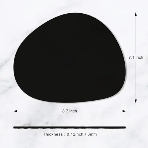Hsurbtra Mouse Pad, Premium-Textured Small Oval Mousepad 8.7 x 7.1 Inch Black, Thick 3 mm Anti-Slip Waterproof Rubber Pretty Cute Computer Mat for Office Home Gaming Laptop Men Women Kids - 5