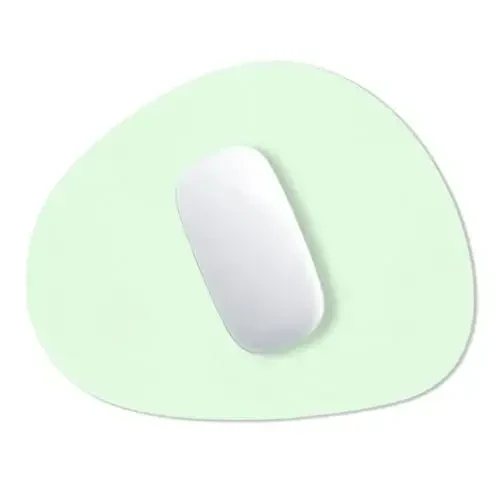 Hsurbtra Mouse Pad, Premium-Textured Small Oval Mousepad 8.7 x 7.1 Inch Green, Thick 3 mm Anti-Slip Waterproof Rubber Pretty Cute Computer Mat for Office Home Gaming Laptop Men Women Kids - HSURBTRA