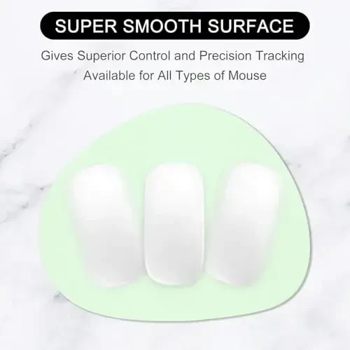 Hsurbtra Mouse Pad, Premium-Textured Small Oval Mousepad 8.7 x 7.1 Inch Green, Thick 3 mm Anti-Slip Waterproof Rubber Pretty Cute Computer Mat for Office Home Gaming Laptop Men Women Kids - HSURBTRA (1)