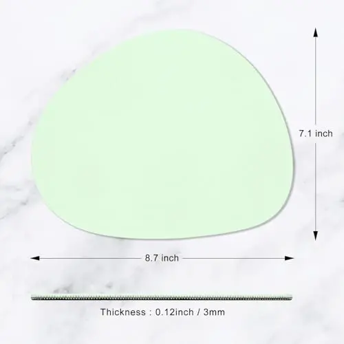 Hsurbtra Mouse Pad, Premium-Textured Small Oval Mousepad 8.7 x 7.1 Inch Green, Thick 3 mm Anti-Slip Waterproof Rubber Pretty Cute Computer Mat for Office Home Gaming Laptop Men Women Kids - 5