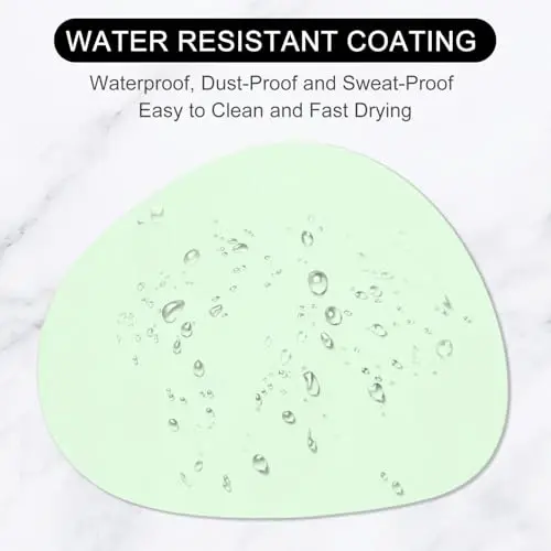 Hsurbtra Mouse Pad, Premium-Textured Small Oval Mousepad 8.7 x 7.1 Inch Green, Thick 3 mm Anti-Slip Waterproof Rubber Pretty Cute Computer Mat for Office Home Gaming Laptop Men Women Kids - 4