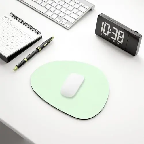 Hsurbtra Mouse Pad, Premium-Textured Small Oval Mousepad 8.7 x 7.1 Inch Green, Thick 3 mm Anti-Slip Waterproof Rubber Pretty Cute Computer Mat for Office Home Gaming Laptop Men Women Kids - 6