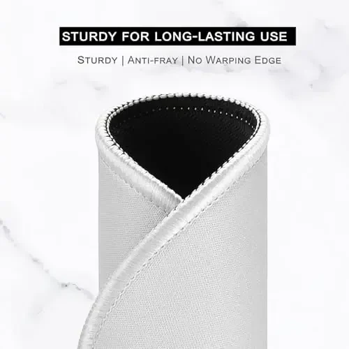 Hsurbtra Mouse Pad, Premium-Textured Small Round Mousepad 8.7 x 8.7 Inch Gray, Stitched Edge Anti-Slip Waterproof Rubber Pretty Cute Computer Mat for Office Home Gaming Laptop Men Women Kids - 4