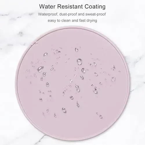 Hsurbtra Mouse Pad, Premium-Textured Small Round Mousepad 8.7 x 8.7 Inch Dark Pink, Stitched Edge Anti-Slip Waterproof Rubber Pretty Cute Computer Mat for Office Home Gaming Laptop Men Women Kids - 6