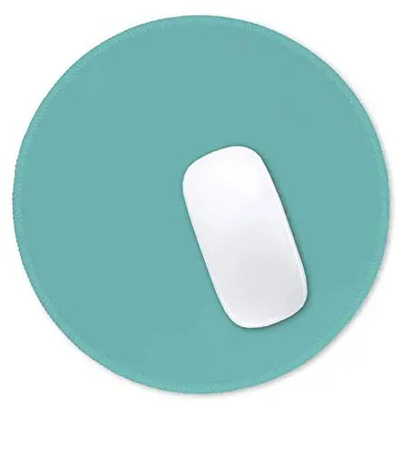 Hsurbtra Mouse Pad, Premium-Textured Small Round Mousepad 8.7 x 8.7 Inch Green, Stitched Edge Anti-Slip Waterproof Rubber Pretty Cute Computer Mat for Office Home Gaming Laptop Men Women Kids - 1