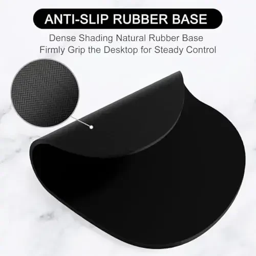 Hsurbtra Mouse Pad, Premium-Textured Small Oval Mousepad 8.7 x 7.1 Inch Black, Thick 3 mm Anti-Slip Waterproof Rubber Pretty Cute Computer Mat for Office Home Gaming Laptop Men Women Kids - 3