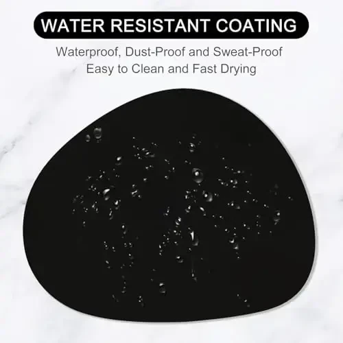 Hsurbtra Mouse Pad, Premium-Textured Small Oval Mousepad 8.7 x 7.1 Inch Black, Thick 3 mm Anti-Slip Waterproof Rubber Pretty Cute Computer Mat for Office Home Gaming Laptop Men Women Kids - 4