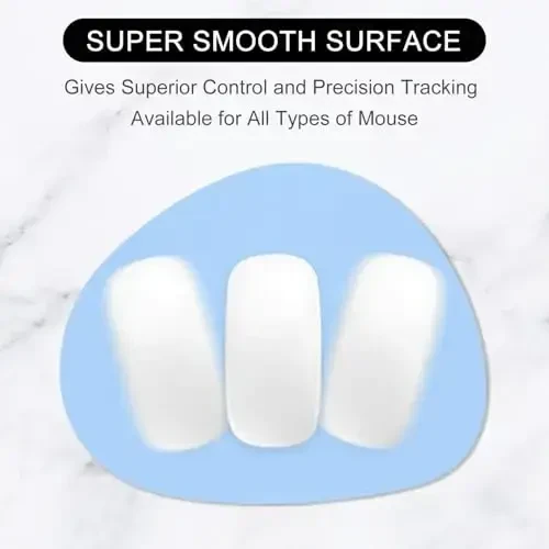 Hsurbtra Mouse Pad, Premium-Textured Small Oval Mousepad 8.7 x 7.1 Inch Blue, Thick 3 mm Anti-Slip Waterproof Rubber Pretty Cute Computer Mat for Office Home Gaming Laptop Men Women Kids - 2