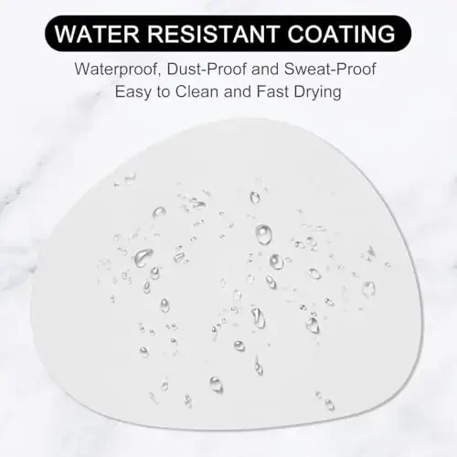 Hsurbtra Mouse Pad, Premium-Textured Small Oval Mousepad 8.7 x 7.1 Inch Gray, Thick 3 mm Anti-Slip Waterproof Rubber Pretty Cute Computer Mat for Office Home Gaming Laptop Men Women Kids - 4