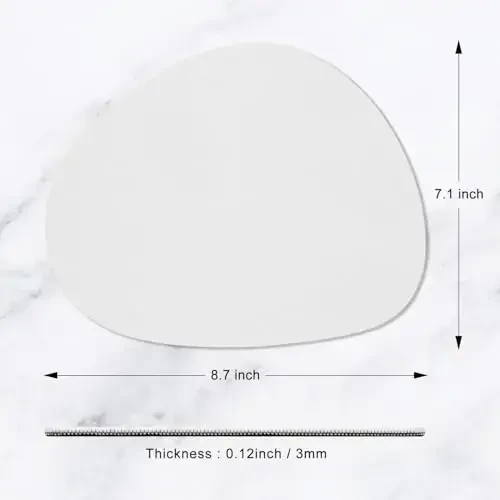 Hsurbtra Mouse Pad, Premium-Textured Small Oval Mousepad 8.7 x 7.1 Inch Gray, Thick 3 mm Anti-Slip Waterproof Rubber Pretty Cute Computer Mat for Office Home Gaming Laptop Men Women Kids - 5