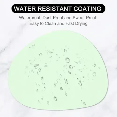 Hsurbtra Mouse Pad, Premium-Textured Small Oval Mousepad 8.7 x 7.1 Inch Green, Thick 3 mm Anti-Slip Waterproof Rubber Pretty Cute Computer Mat for Office Home Gaming Laptop Men Women Kids - 4