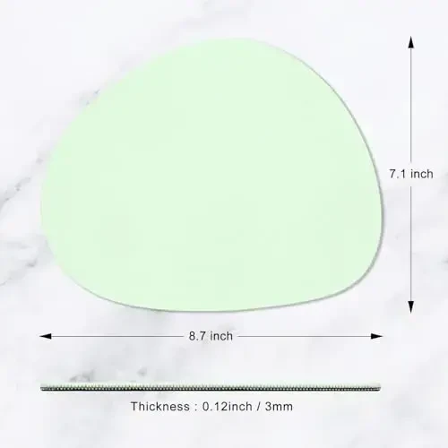 Hsurbtra Mouse Pad, Premium-Textured Small Oval Mousepad 8.7 x 7.1 Inch Green, Thick 3 mm Anti-Slip Waterproof Rubber Pretty Cute Computer Mat for Office Home Gaming Laptop Men Women Kids - 5