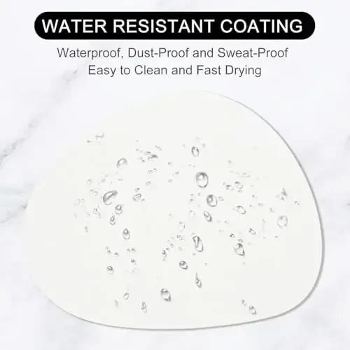 Hsurbtra Mouse Pad, Premium-Textured Small Oval Mousepad 8.7 x 7.1 Inch White, Thick 3 mm Anti-Slip Waterproof Rubber Pretty Cute Computer Mat for Office Home Gaming Laptop Men Women Kids - 4