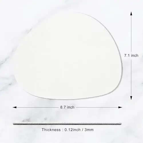 Hsurbtra Mouse Pad, Premium-Textured Small Oval Mousepad 8.7 x 7.1 Inch White, Thick 3 mm Anti-Slip Waterproof Rubber Pretty Cute Computer Mat for Office Home Gaming Laptop Men Women Kids - 5