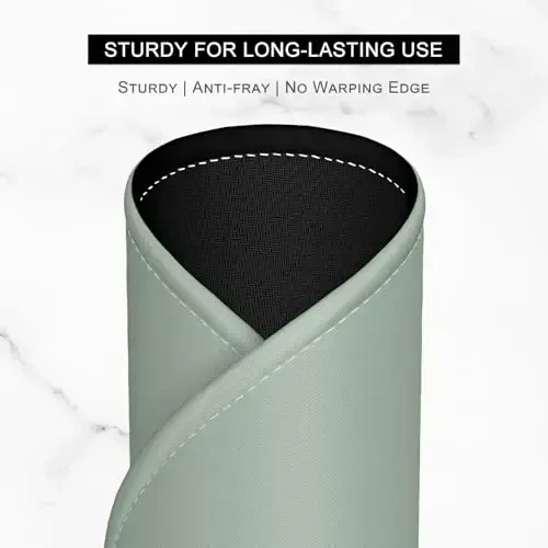 Hsurbtra Mouse Pad, Premium-Textured Small Round Mousepad 8.7 x 8.7 Inch Bean Green, Stitched Edge Anti-Slip Waterproof Rubber Pretty Cute Computer Mat for Office Home Gaming Laptop Men Women Kids - 4