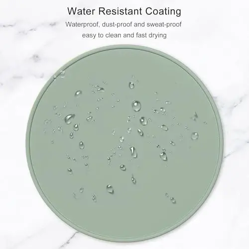 Hsurbtra Mouse Pad, Premium-Textured Small Round Mousepad 8.7 x 8.7 Inch Bean Green, Stitched Edge Anti-Slip Waterproof Rubber Pretty Cute Computer Mat for Office Home Gaming Laptop Men Women Kids - 5