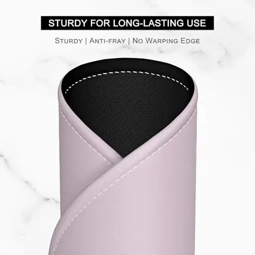 Hsurbtra Mouse Pad, Premium-Textured Small Round Mousepad 8.7 x 8.7 Inch Dark Pink, Stitched Edge Anti-Slip Waterproof Rubber Pretty Cute Computer Mat for Office Home Gaming Laptop Men Women Kids - 3