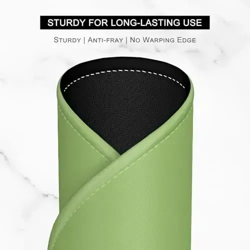 Hsurbtra Mouse Pad, Premium-Textured Small Round Mousepad 8.7 x 8.7 Inch Grass Green, Stitched Edge Anti-Slip Waterproof Rubber Pretty Cute Computer Mat for Office Home Gaming Laptop Men Women Kids - 4