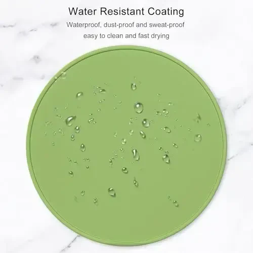 Hsurbtra Mouse Pad, Premium-Textured Small Round Mousepad 8.7 x 8.7 Inch Grass Green, Stitched Edge Anti-Slip Waterproof Rubber Pretty Cute Computer Mat for Office Home Gaming Laptop Men Women Kids - 6