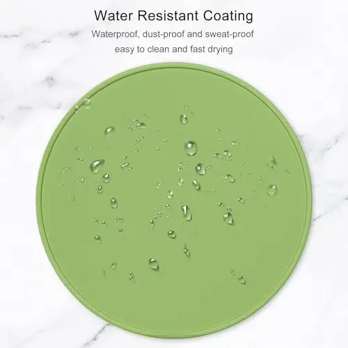 Hsurbtra Mouse Pad, Premium-Textured Small Round Mousepad 8.7 x 8.7 Inch Grass Green, Stitched Edge Anti-Slip Waterproof Rubber Pretty Cute Computer Mat for Office Home Gaming Laptop Men Women Kids - 5