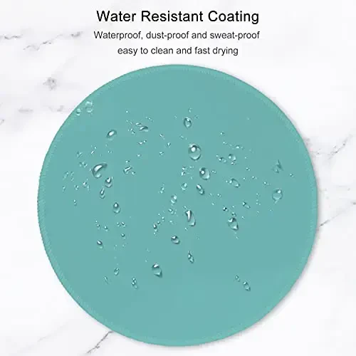 Hsurbtra Mouse Pad, Premium-Textured Small Round Mousepad 8.7 x 8.7 Inch Green, Stitched Edge Anti-Slip Waterproof Rubber Pretty Cute Computer Mat for Office Home Gaming Laptop Men Women Kids - 6