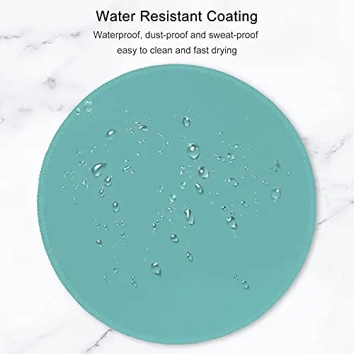 Hsurbtra Mouse Pad, Premium-Textured Small Round Mousepad 8.7 x 8.7 Inch Green, Stitched Edge Anti-Slip Waterproof Rubber Pretty Cute Computer Mat for Office Home Gaming Laptop Men Women Kids - 5